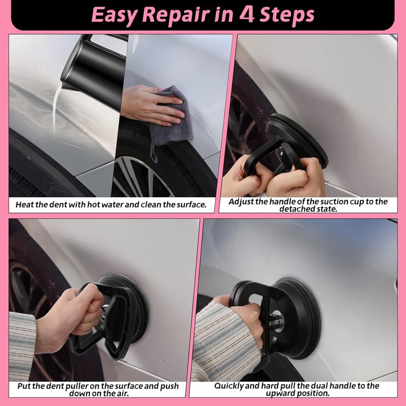 VEXTRO Car Dent Puller, 8 Packs Dent Remover Tool for Car Dent Repair, Versatile Suction Cups Puller with Strong Suction & Effortless Handle for Auto Body, Glass, Fridge, Tile Lifting & Objects Moving - Image 4